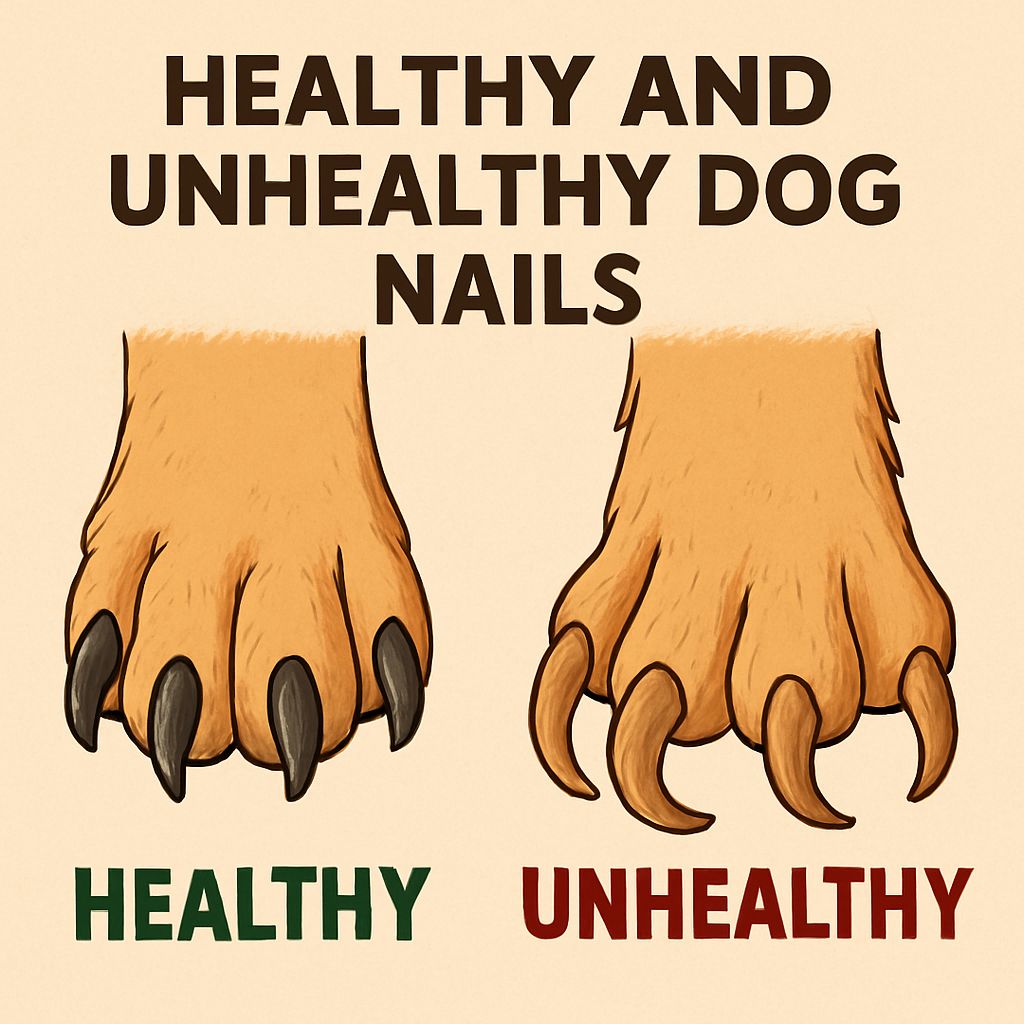 healthy and unhealthy dog nails