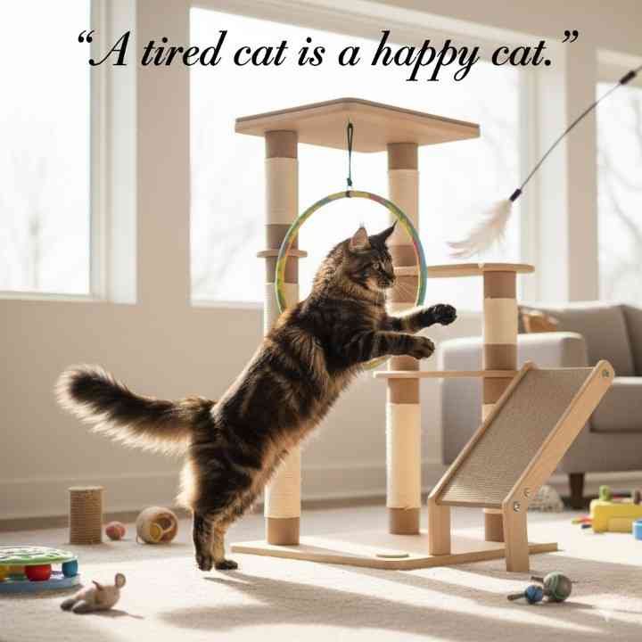 Exercise and Mental Stimulation for Giant Cats