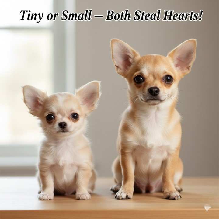 Teacup vs Standard Chihuahua Puppies