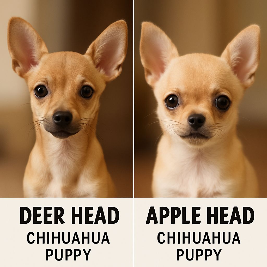 Deer Head vs Apple Head Chihuahua Puppies