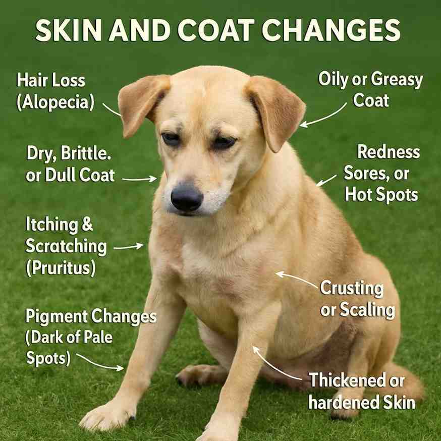 skin and coat changes in dog