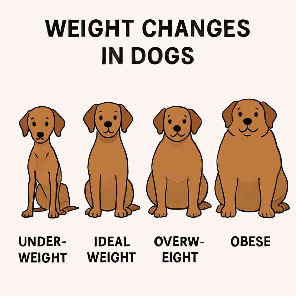 weight changes in dogs