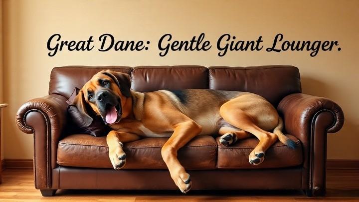 Great Danes, despite their towering size from Germany, are lazy dogs