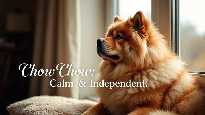 Chow Chows, with their lion-like manes from China, are lazy dogs