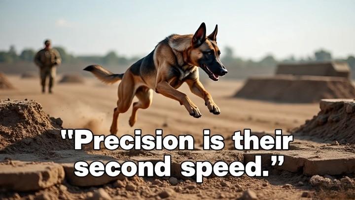 Belgian Malinois dash at 30 mph, among the fastest dog breeds