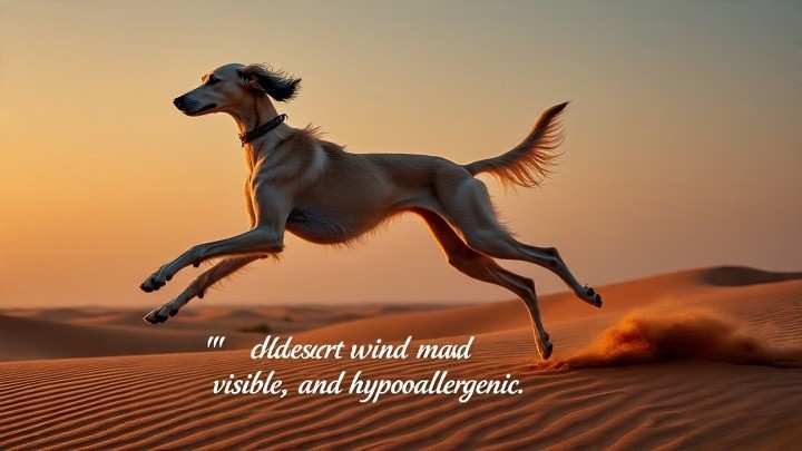 Saluki hypoallergenic dog breed