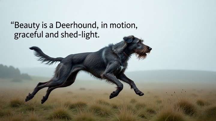 Scottish Deerhound  hypoallergenic due to its wiry coat 