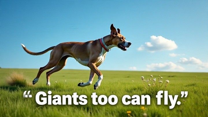 Great Danes, despite their massive size, can hit 30 mph, making them surprising contenders among the fastest dog breeds.