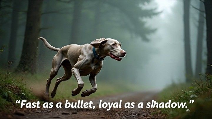 Weimaraners, clocking 32 mph, shine among the fastest dog breeds