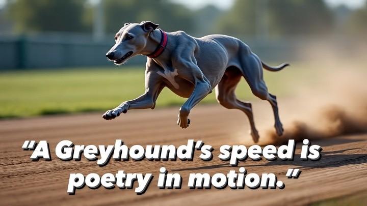 Greyhounds, topping the list of the fastest dog breeds