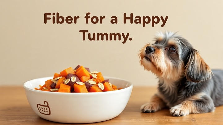Senior dog diet food with complex carbs like brown rice