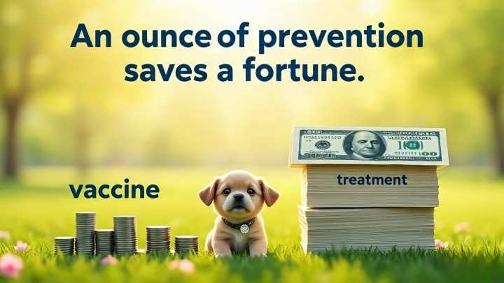 The cost of preventing Canine Parvo virus is a fraction of the cost of treating it