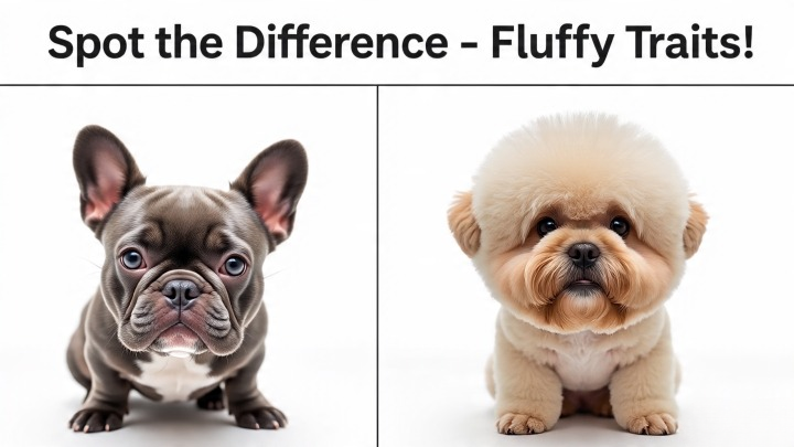 Differences between standard and fluffy French Bulldogs