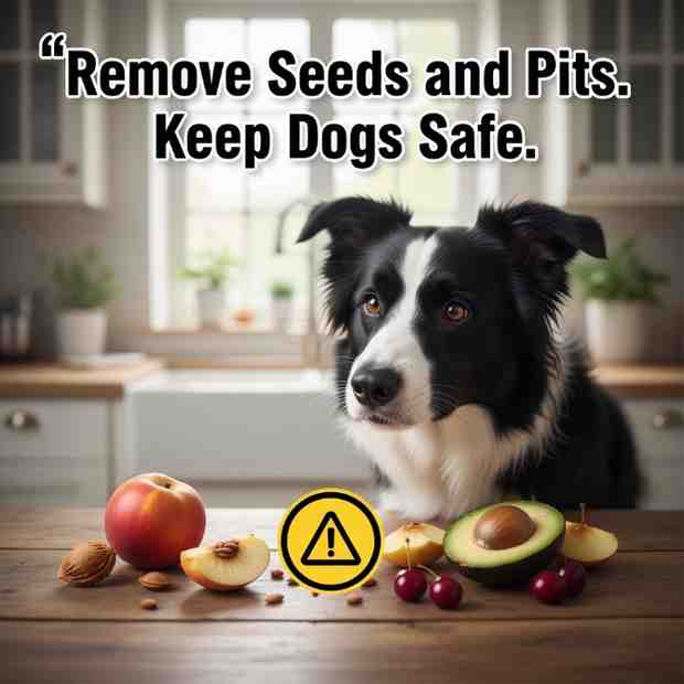 Seeds and pits should never be given to Dogs.