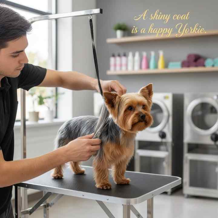 Grooming and Coat Care of yorkshire terrier dog