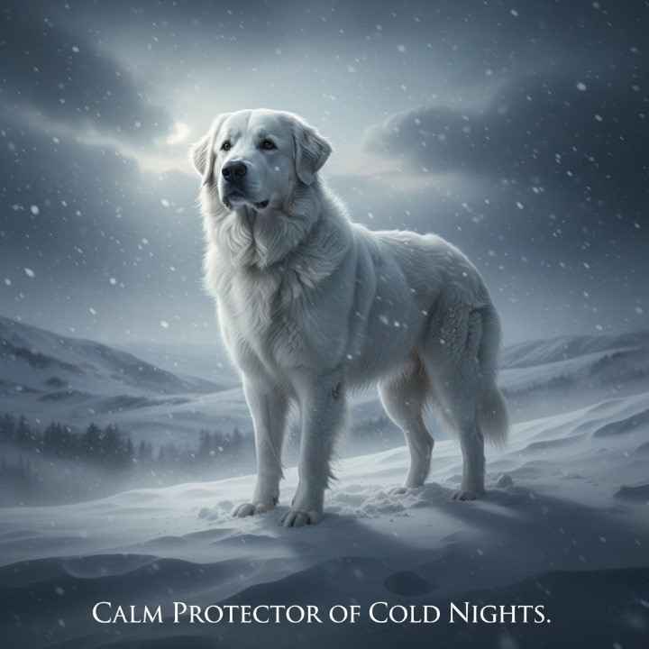 Great Pyrenees cold loving dog