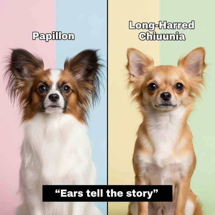 Papillon vs Long-Haired Chihuahua