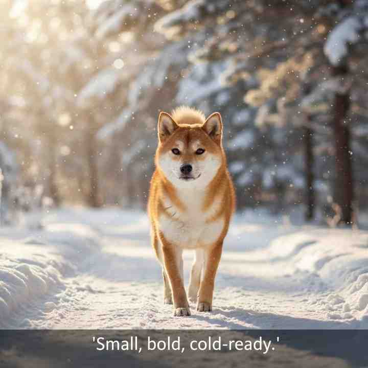 Shiba Inu cold weather dog
