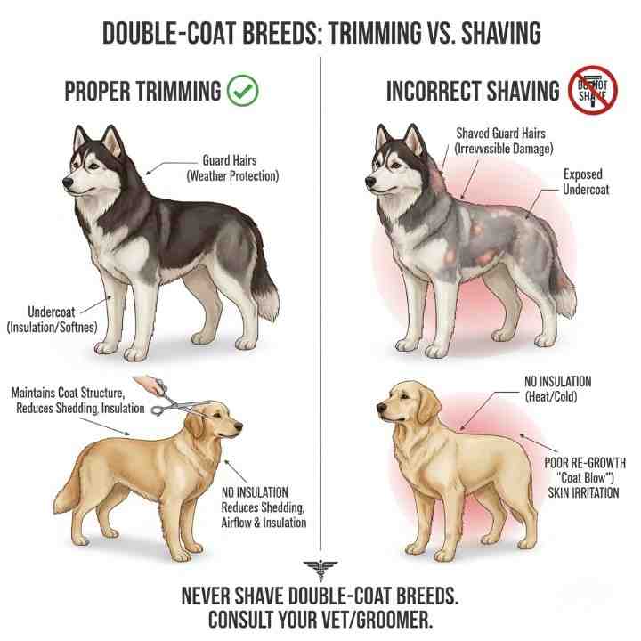 Double-Coat Dogs hair styles