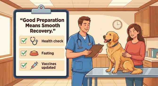 Preparing Dog for Surgery