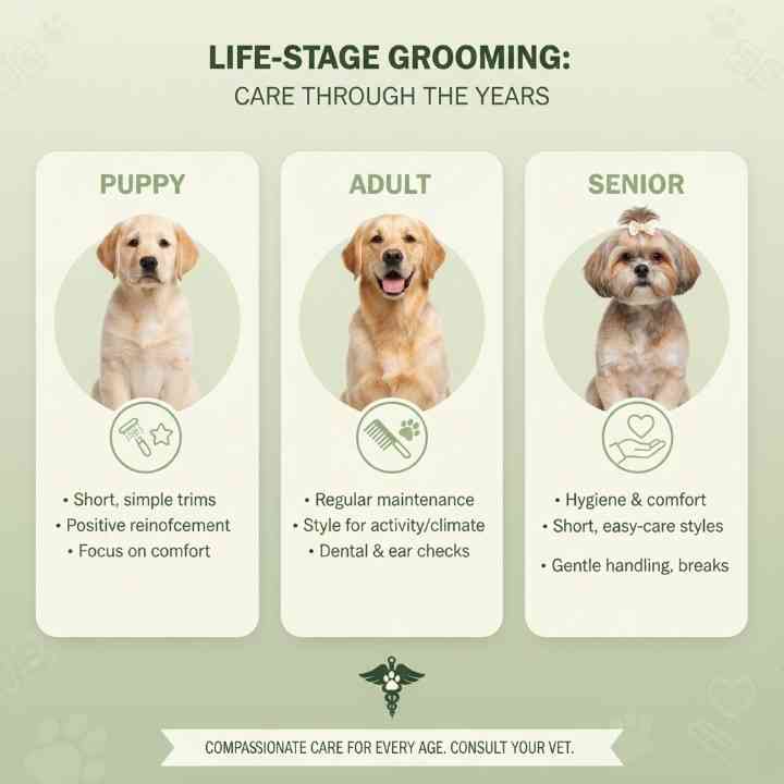 Puppies, Adults, and Senior Dogs: Styling by Life Stage